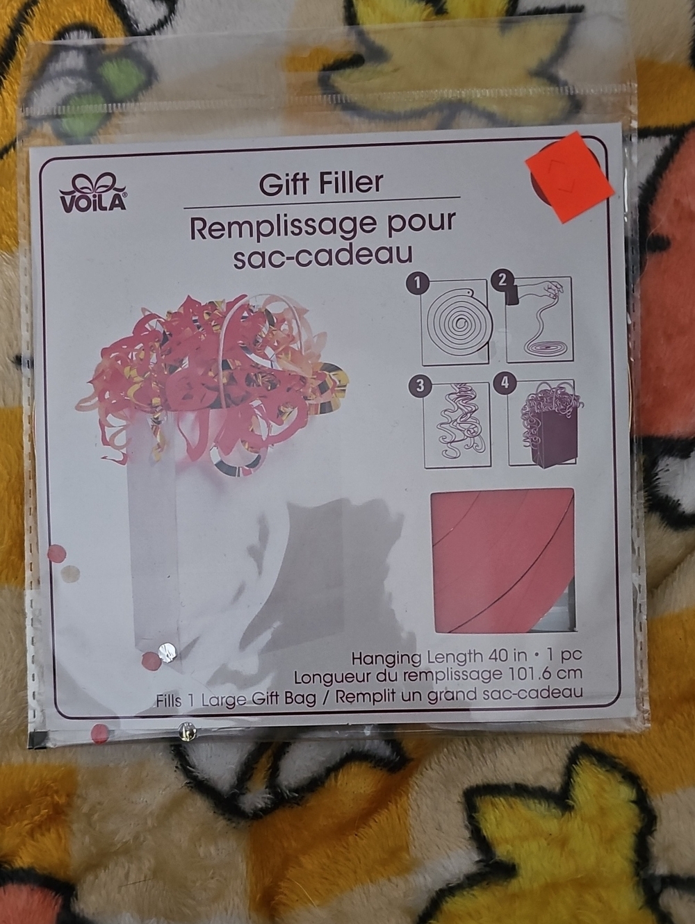 Voila Gift Filler Hanging Curly Ribbon - Pink